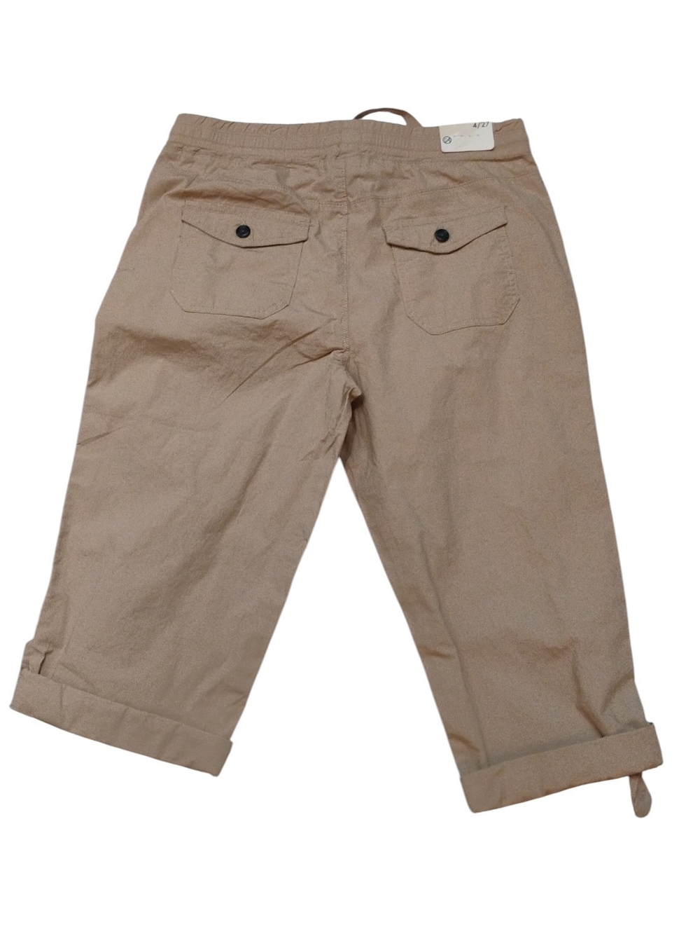 Curve Appeal Roll-Cuff Pants in Tan SZ 4 NWT - Picture 2 of 5
